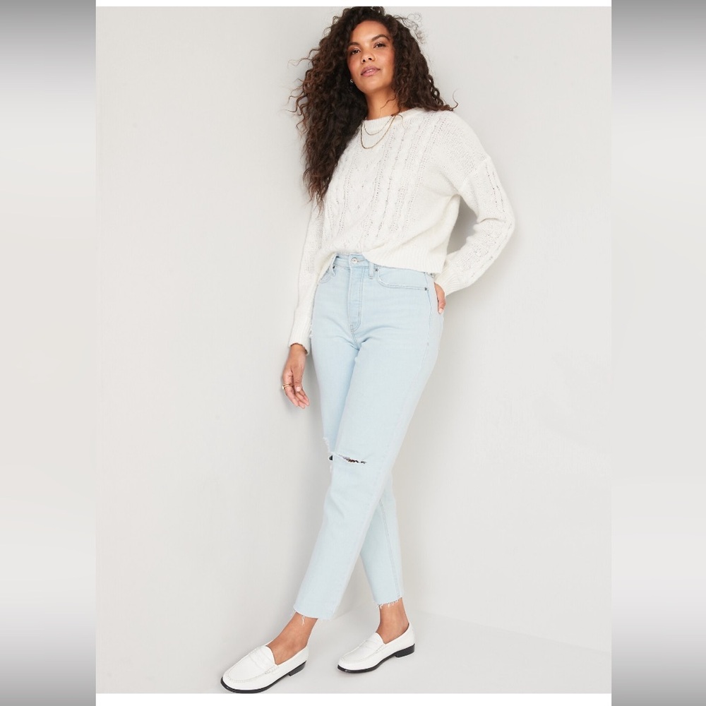 NWT sold Navy Curvy Sky-High Straight Jeans | size 10 Tall